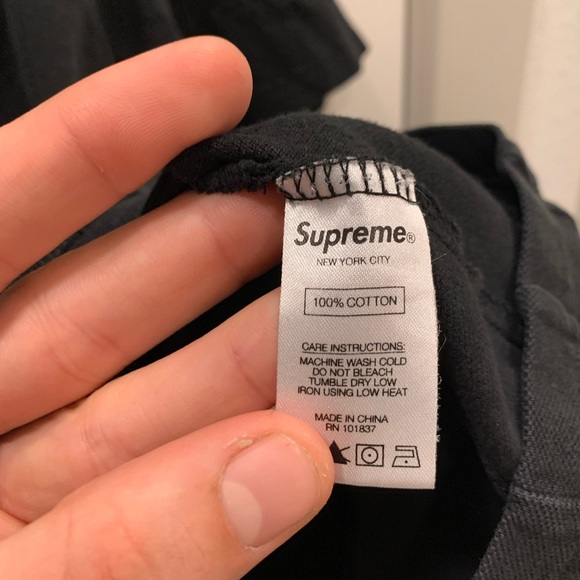 Supreme Black Patchwork Pique Tee Large - Picture 8 of 8